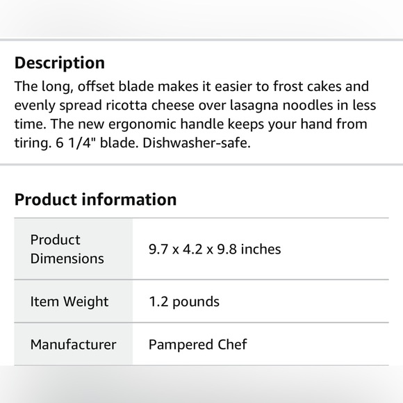 Pampered Chef Old-Stock Large Spreader-New in Sealed Bag - Picture 3 of 3